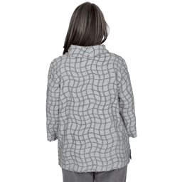 Womens Alfred Dunner Vail Feather Yarn Cowl Neck Blouse