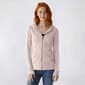 Juniors No Comment Waffle Ditsy Lace Zip Hoodie with Thumbhole - image 1