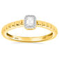 Nova Star(R) 1/5ctw. Emerald & Round Lab Grown Diamond Promise Ring - image 1