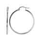 Polished Sterling Silver Square Tube Hoop Earrings - image 1