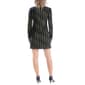 Womens 24/7 Comfort Apparel Neon Green Long Sleeve Shift Dress - image 2