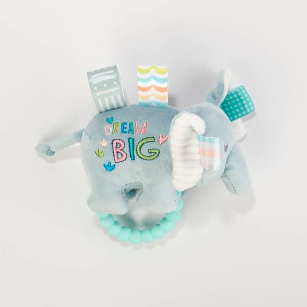 Taggies Dream Big Elephant Teether Rattle - image 