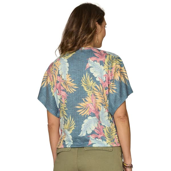 Womens Democracy Short Dolman Sleeve Tropical Tee