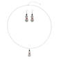 Silver-Tone Snowman Pendant Necklace with Matching Earrings Set - image 1