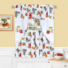 Achim Ambrosia Embellished Kitchen Curtain Set