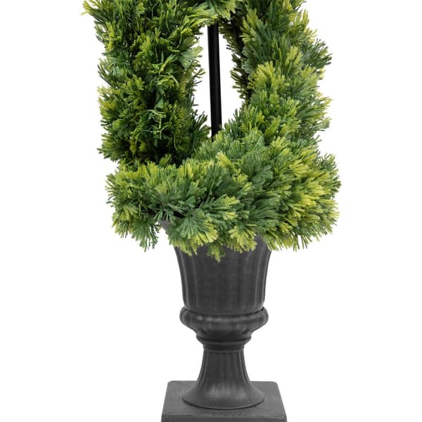 Northlight Seasonal 4.5ft. Artificial Cedar Spiral Topiary Tree
