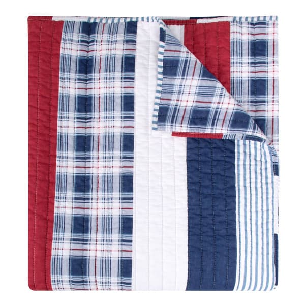 Greenland Home Fashions&#8482; Nautical Stripe Reversible Quilted Throw