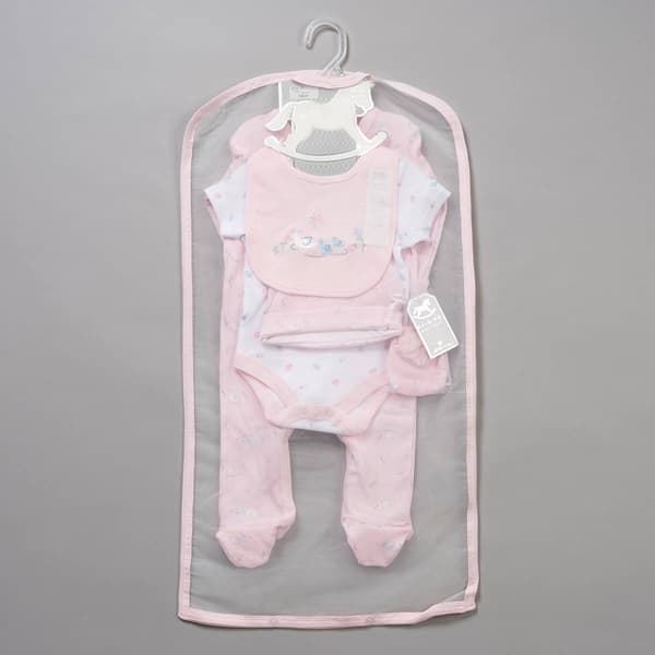 Baby Girl &#40;NB-6M&#41; Rock A Bye Baby&#174; 5pc. Duck & Floral Hanging Set