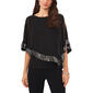 Womens MSK Sequin Trim Poncho Blouse - image 1
