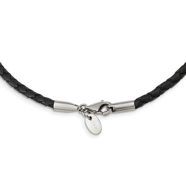 Mens Gentlemen's Classics&#40;tm&#41; Classic Genuine Leather Weave Necklace - image 