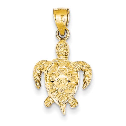 Gold Classics&#40;tm&#41; 14kt. Yellow-Gold Turtle Pendant - image 