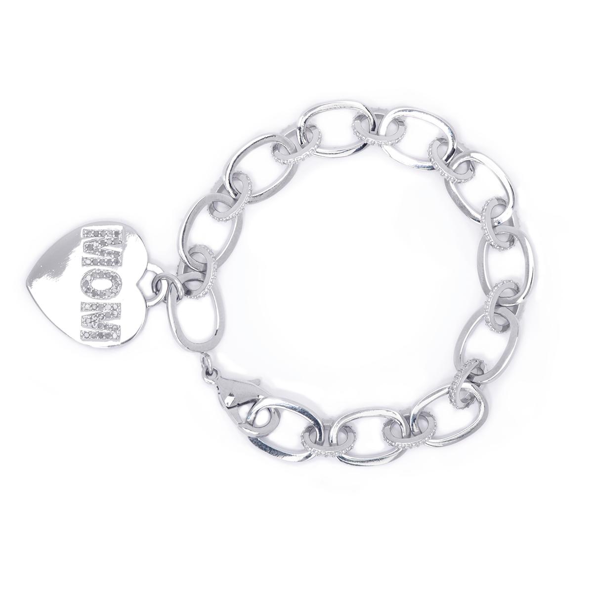 Gianni Argento 1/4ctw. Diamond Mom Bracelet