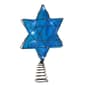 Kurt Adler UL 10-Light LED Silver & Blue Shimmer Star Treetop - image 2