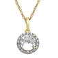 Gemstone Classics(tm) White Sapphire Halo Pendant Necklace - image 1