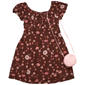 Girls (7-16) As U Wish Flared Mesh Floral Dress w/ Purse - image 1