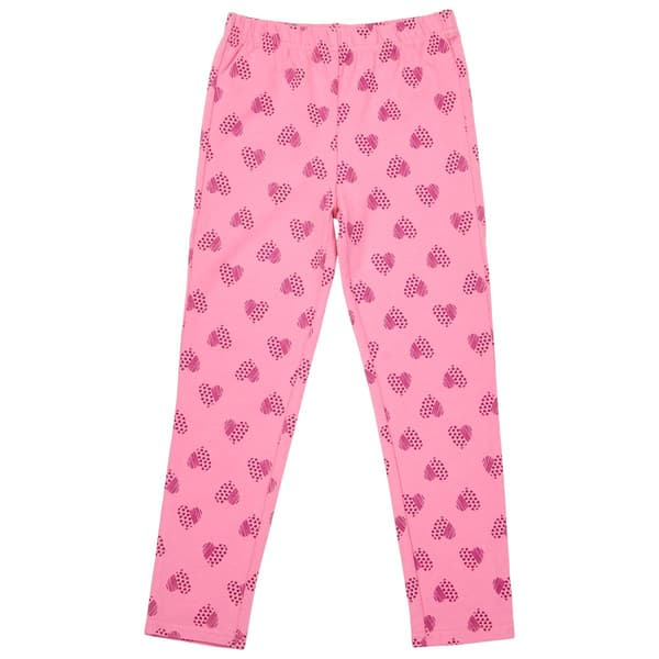 Girls (4-6x) Tales & Stories Stripe Hearts Leggings - image 