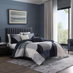Bebejan(R) Geo Fusion Cotton 5pc. Reversible Comforter Set