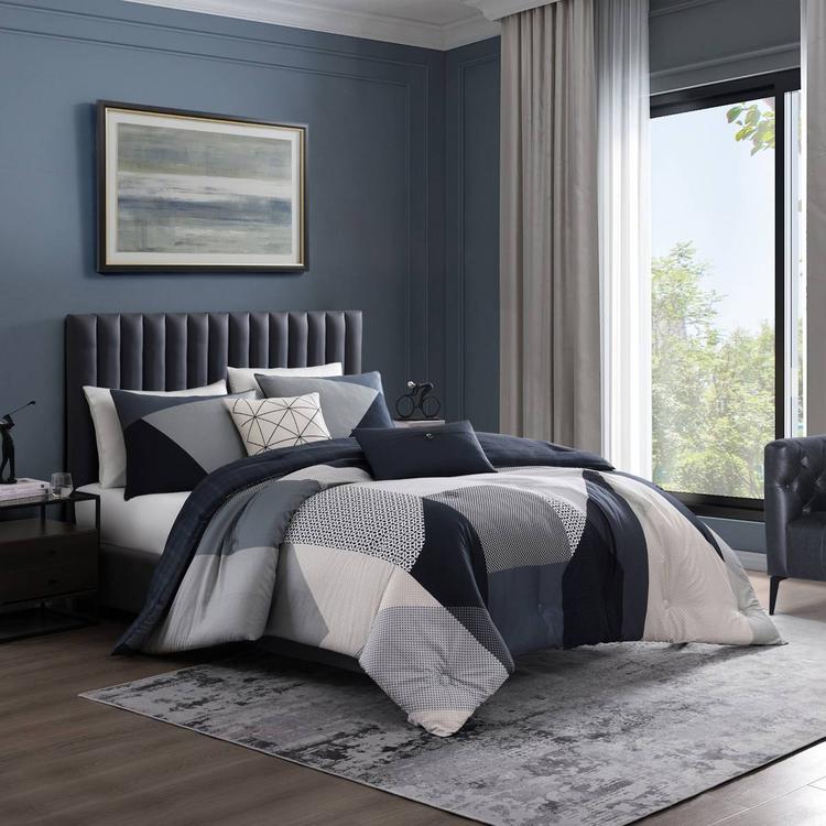 Bebejan(R) Geo Fusion Cotton 5pc. Reversible Comforter Set