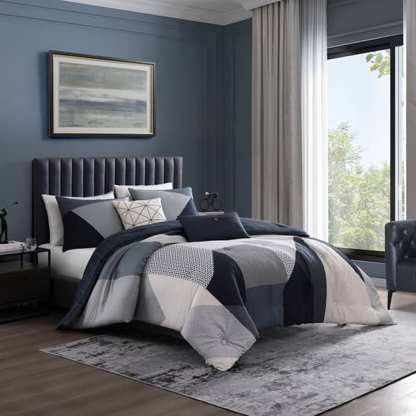 Bebejan(R) Geo Fusion Cotton 5pc. Reversible Comforter Set