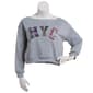 Juniors No Comment Off Shoulder Pullover with NYC Applique - image 1