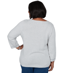Plus Size Alfred Dunner Ann Arbor Floral Embroidered Sweater