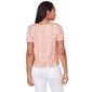 Womens Emaline Mycenae Short Sleeve Floral Tie Front Blouse - image 2
