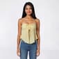 Juniors Derek Heart Lace Cinch Front Tube Top with Bra Cup - image 1