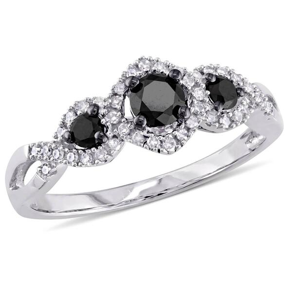 Diamond Classics&#40;tm&#41; 10kt. White Gold 1/2ct. 3-Stone Diamond Ring - image 