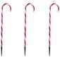 Northlight Seasonal 3pc. White/Red Candy Cane Pathway Markers - image 1