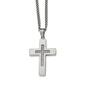 Mens Gentlemen's Classics&#40;tm&#41; Cubic Zirconia Accented Cross Necklace - image 1