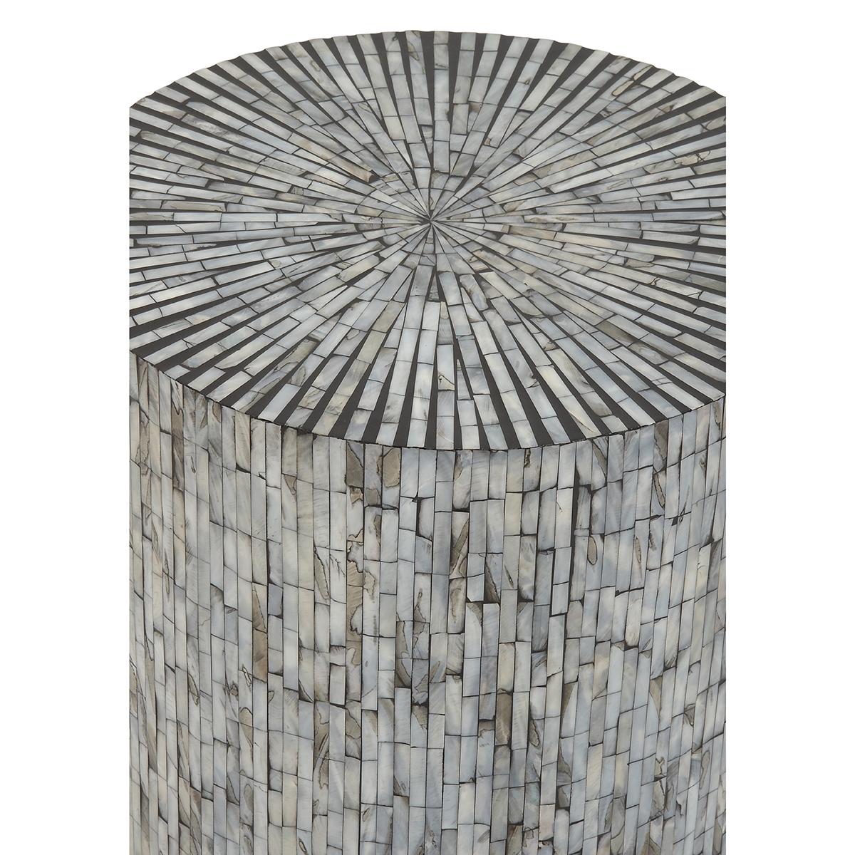 9th & Pike® Multi Shell And Wood Contemporary Accent Table