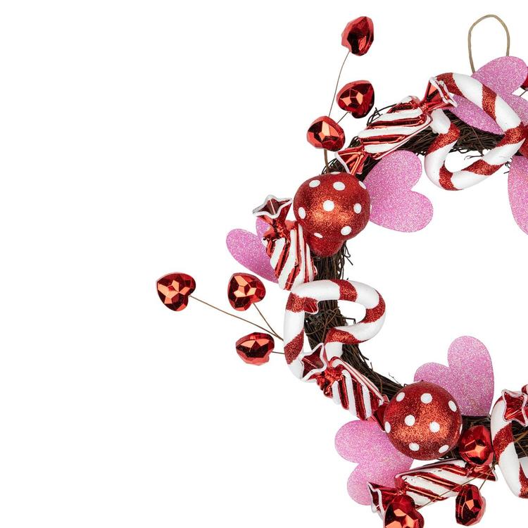 Northlight Seasonal Candies & Hearts Valentine''s Day Wreath
