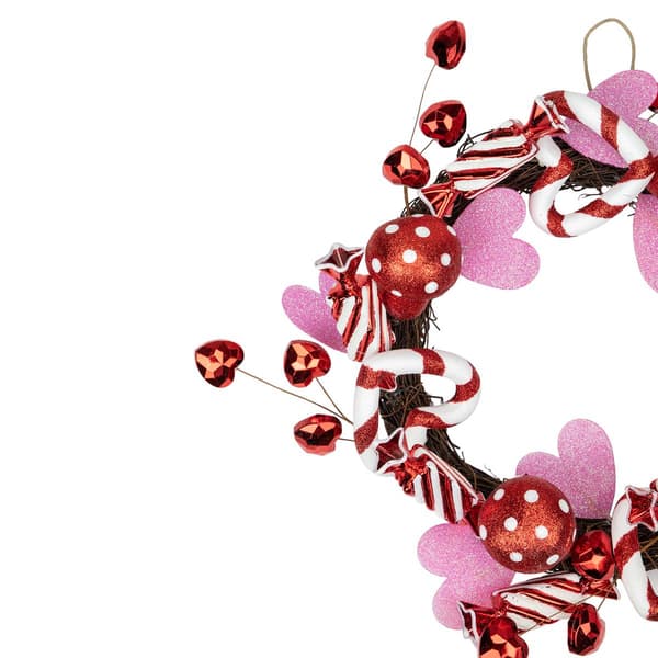 Northlight Seasonal Candies & Hearts Valentine''s Day Wreath