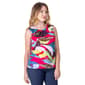 Womens 24/7 Comfort Apparel Floral Sleeveless Blouse - image 2