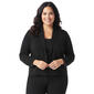 Plus Size Kasper Long Sleeve Solid Kissing Front Cardigan - image 1