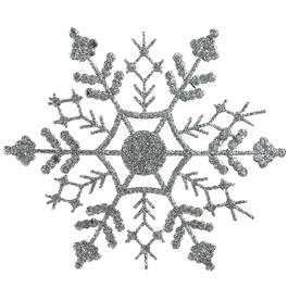 Northlight Seasonal 24ct. Silver Glitter Snowflake Ornaments