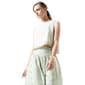 Womens MNK Seersucker Stripe Embroidered Hem Blouse - image 3