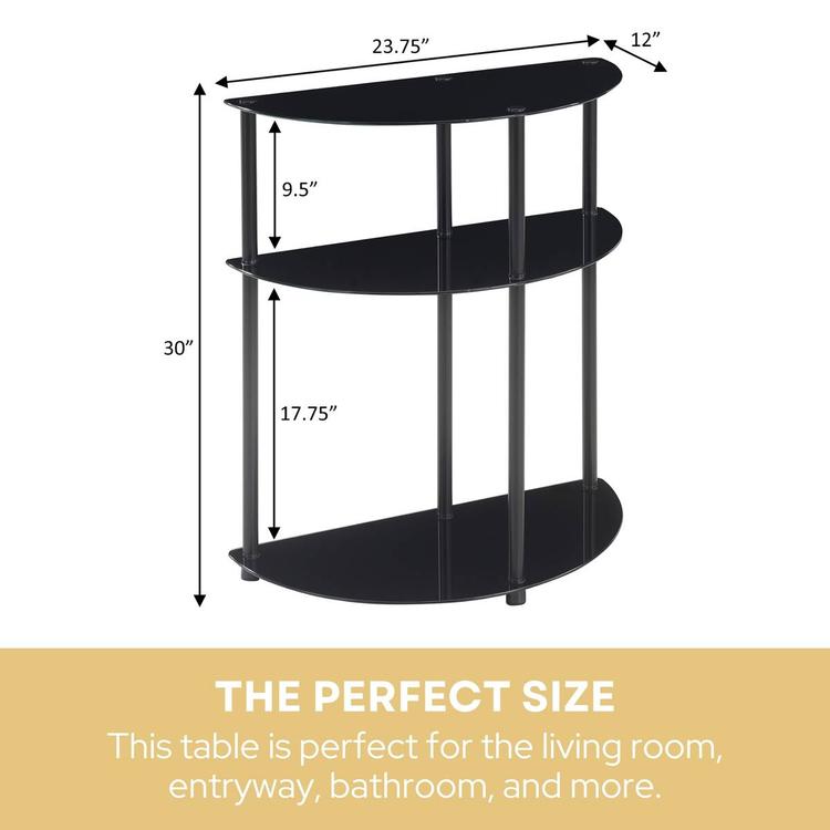 Convenience Concepts Designs2Go 3 Tier Half-Circle Hall Table