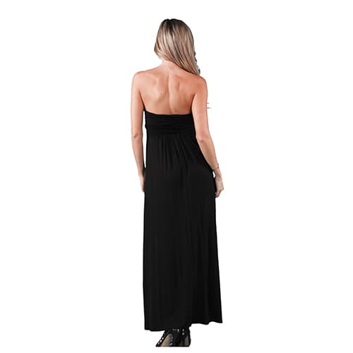 Womens 24/7 Comfort Apparel Strapless Maxi Dress