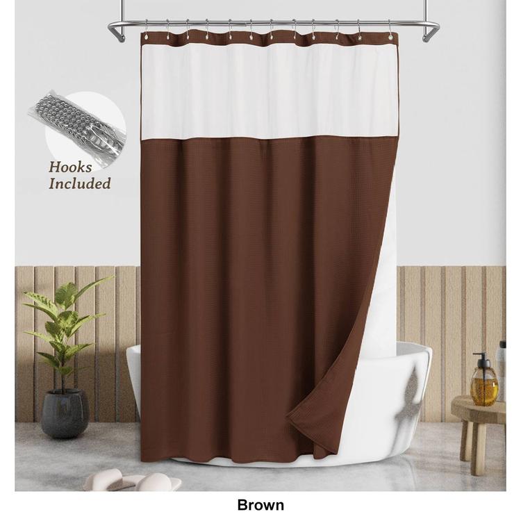 Awesome Home Waterproof Polyester Honeycomb Dobby Shower Curtain