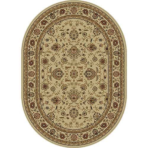 Tayse Elegance Raleigh Floral Pattern Oval Area Rug - Beige - image 