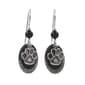 Silver Forest Layered Ovals Paw Print Dangle Earrings - image 1