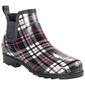 Womens Ella & Joy Chelsea Plaid Ankle Rainboots - image 1