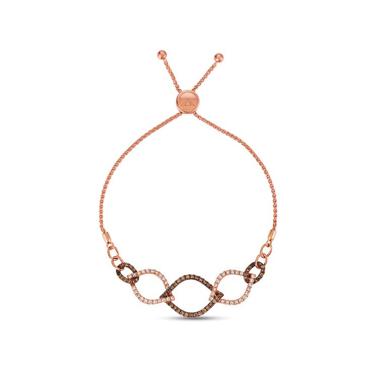 Le Vian(R) 9 Interlocking Circles Diamond Bolo Bracelet
