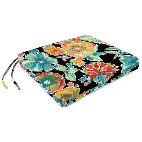 Jordan Manufacturing French Edge Colsen Noir Outdoor Seat Cushion