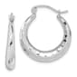 Gold Classics(tm) 10kt. White Gold Polished D/C Hoop Earrings - image 1