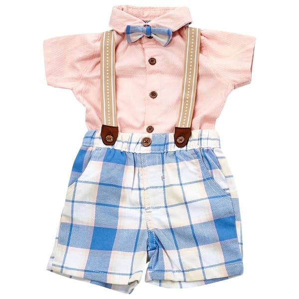 Baby Boy (12-24M) Little Lad(R) Polo & Plaid Suspender Short Set - image 