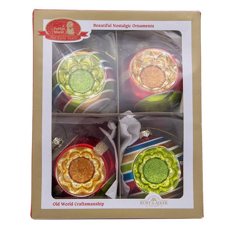Kurt Adler 4pc. Early Years Glass Ornaments Set