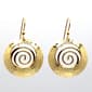 Silver Forest Playful Coil In Hammered Circle Dangle Earrings - image 1