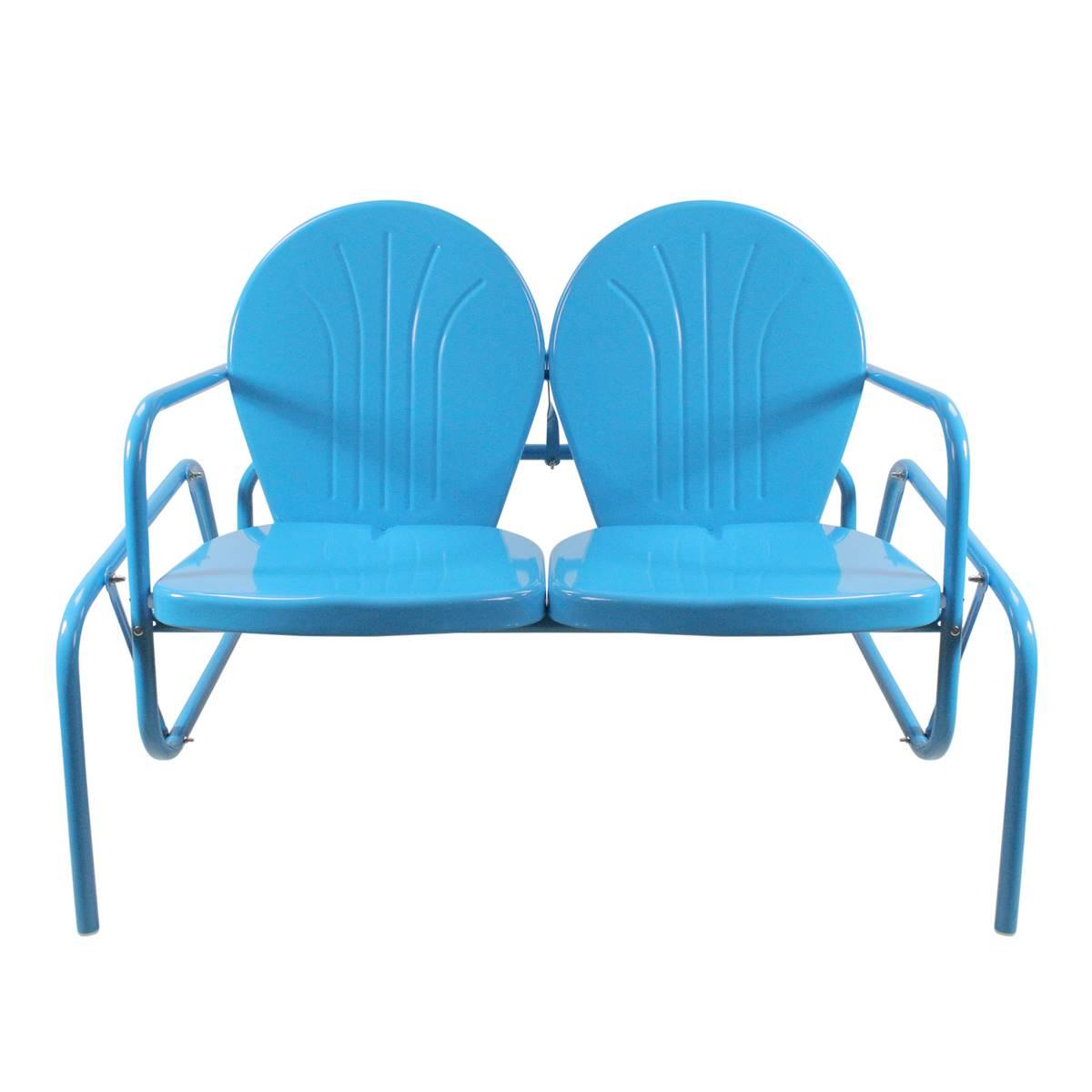 Northlight Seasonal Retro Metal Tulip Double Glider Patio...